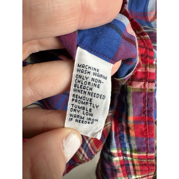 Ralph Lauren Plaid Button-up Shirt Men’s Size Large Classic Fit Red Blue Green - Picture 6 of 7